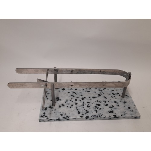 42 - Vintage Ham Holder on a faux marble base 45cm x 25cm