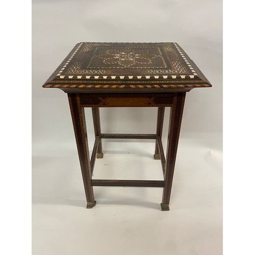 39 - Syrian Side Table (Damage To Rim) 36 x 36 x 49 cms