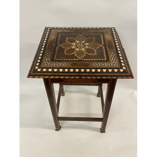 39 - Syrian Side Table (Damage To Rim) 36 x 36 x 49 cms