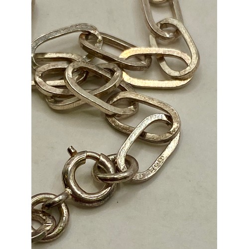 32 - Three Sterling Silver Bracelets to Include Pendant and Chain Examples. Weight 0.334 Oz