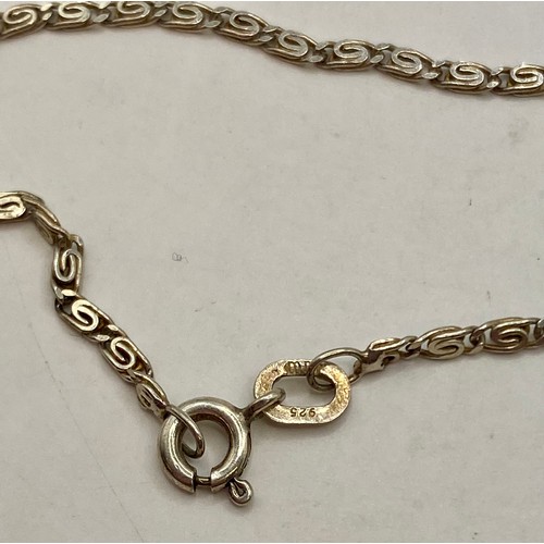 32 - Three Sterling Silver Bracelets to Include Pendant and Chain Examples. Weight 0.334 Oz