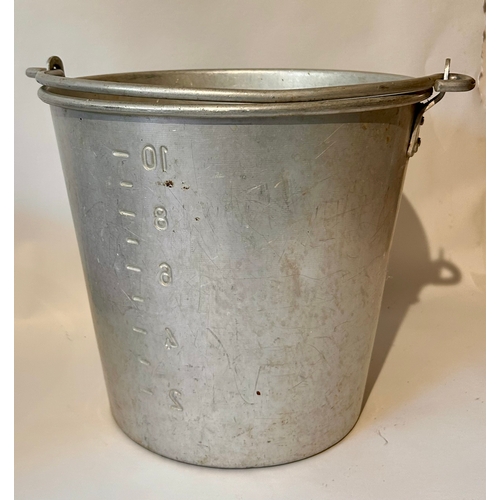 501 - Two Large Aluminium Buckets. largest 58cm x 39cm x 22cm.  (2)