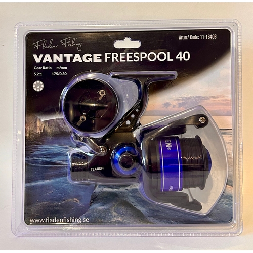 503 - New Fladen VanTage FreeSpool 40 Fishing Reel Loaded With Line.