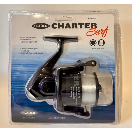 524 - New Fladen Charter Surf Sea Fishing Reel Loaded with Line.