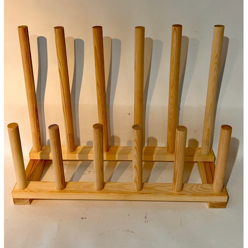 245 - Wooden Welly/Boot Rack 6 Pair Rack.