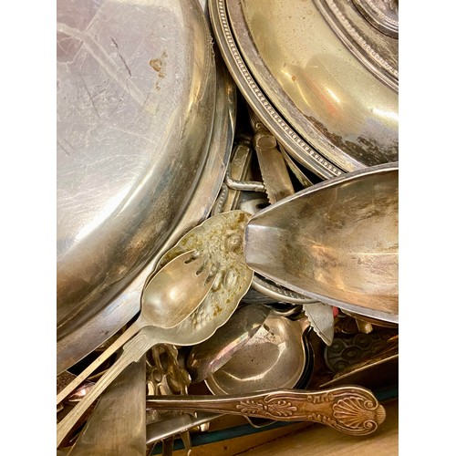 490 - Large Quantity of Silver Plate Dinnerware and Miscellaneous Items to Include Serving Dishes, Cutlery... 