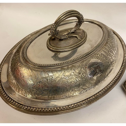 490 - Large Quantity of Silver Plate Dinnerware and Miscellaneous Items to Include Serving Dishes, Cutlery... 