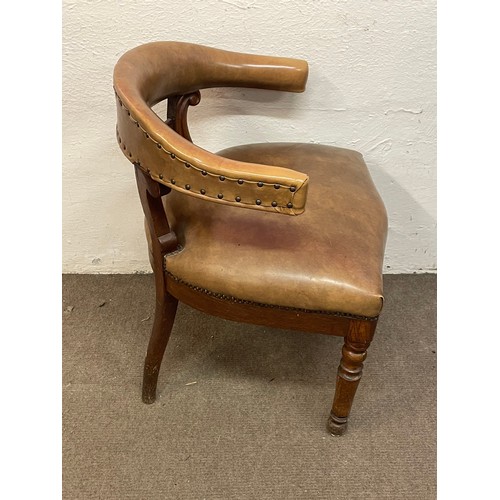 9 - Vintage Leather Desk  Chair