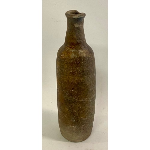 1187 - Continental Antique Stoneware  Bottle.  Height 29.5cm