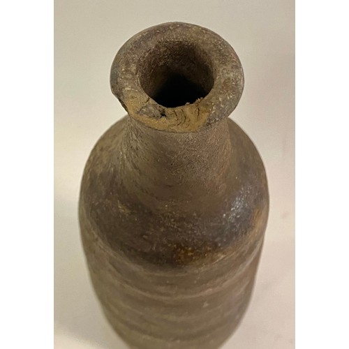 1187 - Continental Antique Stoneware  Bottle.  Height 29.5cm