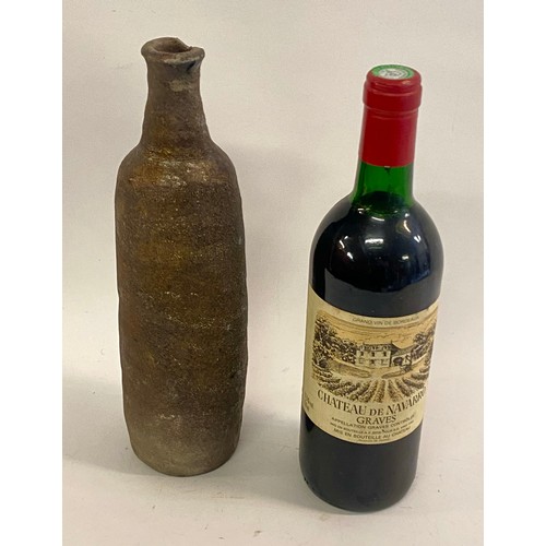 1187 - Continental Antique Stoneware  Bottle.  Height 29.5cm