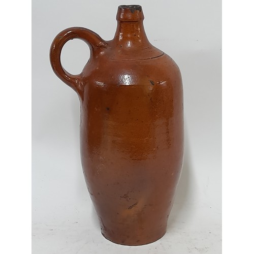 1192 - Vintage Salt Glaze Stone Ware Jug/Bottle, No Marks, 33cm high