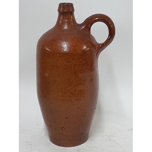 1192 - Vintage Salt Glaze Stone Ware Jug/Bottle, No Marks, 33cm high