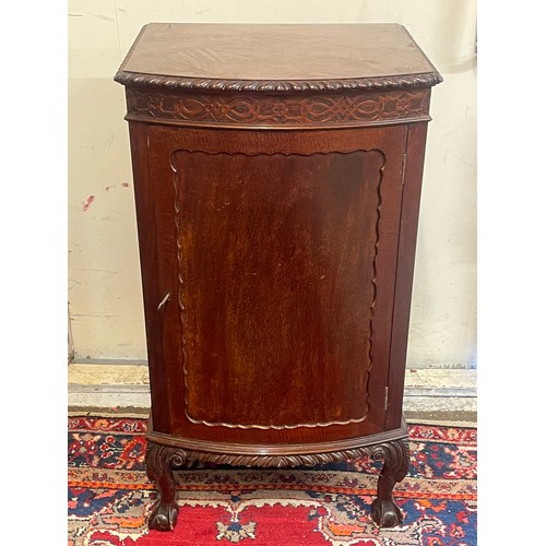 1A - Vintage Chippendale Style Cabinet On Lion Paw Feet. 43 x 51 x 94 cms