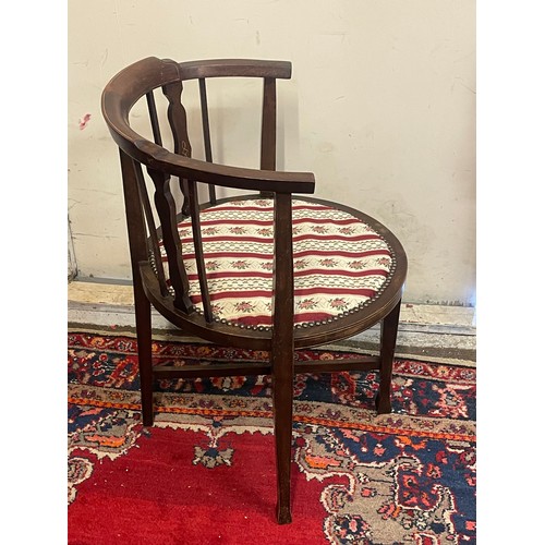 6 - Vintage Inlaid Bedroom Chair.