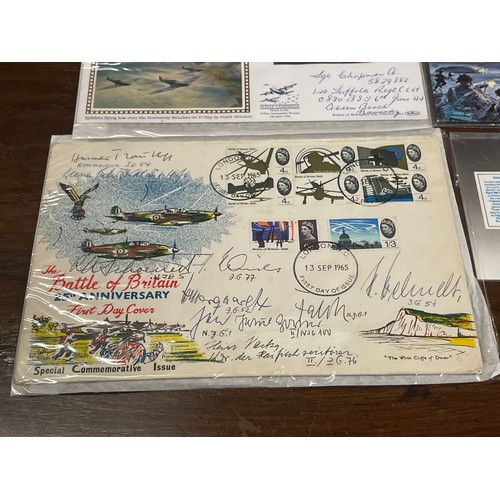 1197 - Group Of  Military Postcards / Stamp Ephemera Examples to Include D Day and Battle of Britain Annive... 