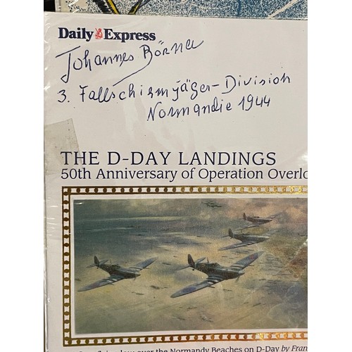 1197 - Group Of  Military Postcards / Stamp Ephemera Examples to Include D Day and Battle of Britain Annive... 