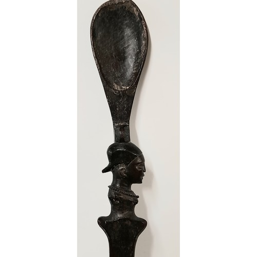 45 - Hand carved Tribal spoon, 94cm long