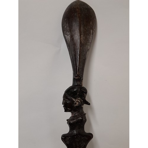 45 - Hand carved Tribal spoon, 94cm long