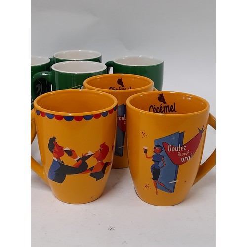 53 - 10 x Vintage Continental  Advertising Mugs