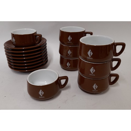 54 - 8 x Vintage  Bistro Coffee/Hot Chocolate Cups and Saucers