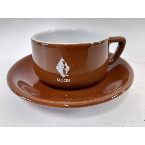 54 - 8 x Vintage  Bistro Coffee/Hot Chocolate Cups and Saucers