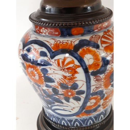 12 - Imari Table Lamp with Shade, 41cm high