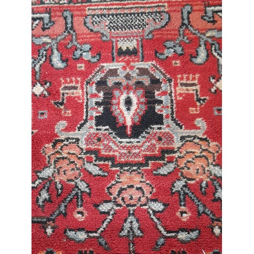 18 - Decorative  Red Ground Rug,  87cm x 64cm