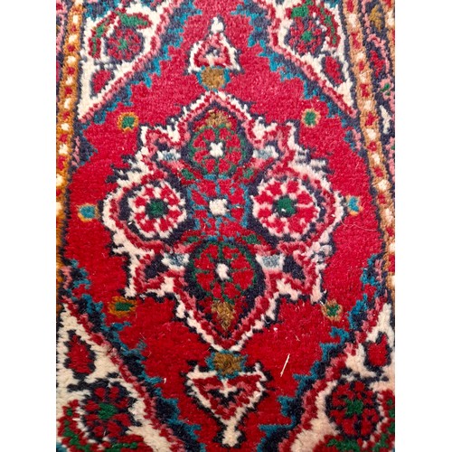 22 - Decorative Red Ground Rug,  60cm x 41cm