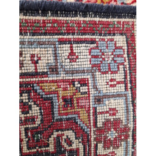 23 - Decorative Red Ground Rug,  60cm x 40cm