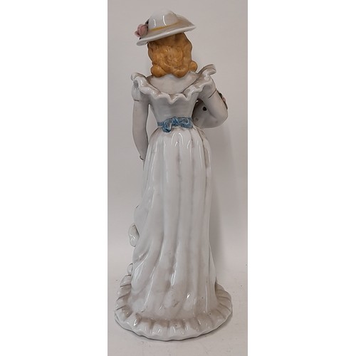 57 - Large Continental Ceramic Figurine of a young lady, 45cm high