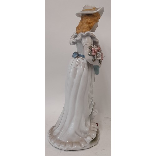 57 - Large Continental Ceramic Figurine of a young lady, 45cm high