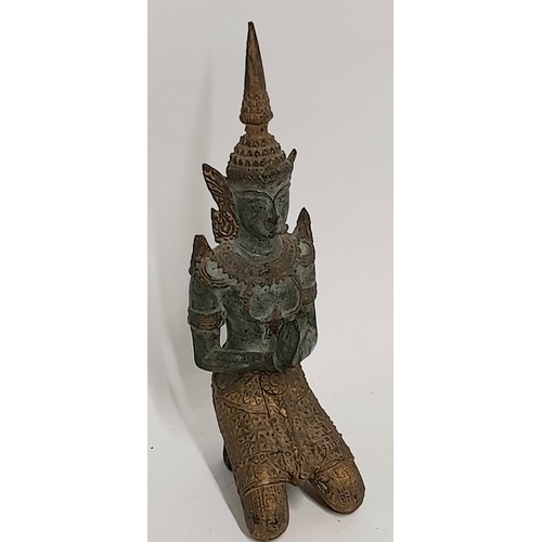 118 - Bronze Thai kneeling Buddha Figure, 22cm high