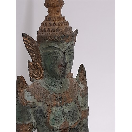 118 - Bronze Thai kneeling Buddha Figure, 22cm high