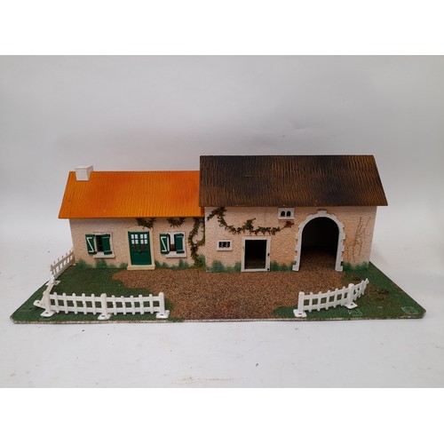 170 - Vintage Scratch built Farm, 60cm x 30cm x 20cm