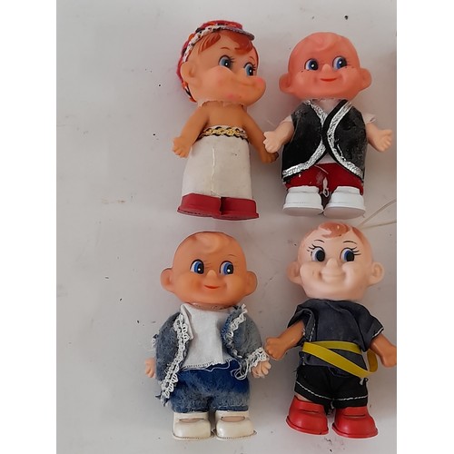 172 - 7 x Vintage circa 1960's baby Boy Doll figures, each approximately 9cm high