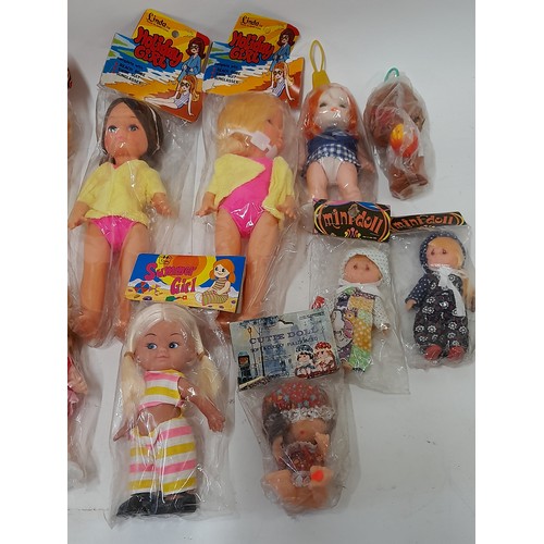 187 - 12 x vintage Dolls in Original Packaging, largest 28cm long