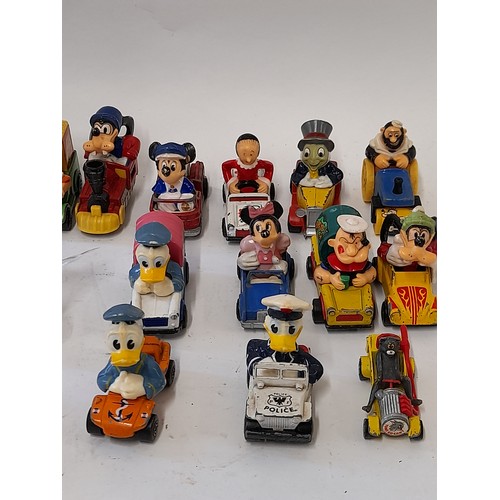 193 - A Quantity of Vintage  Matchbox Character vehicles to include Donald Duck, Popeye etc with other fig... 