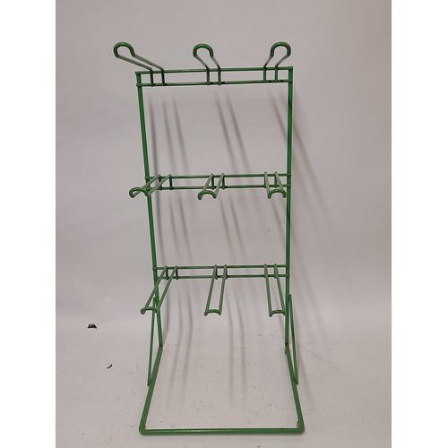 202 - Vintage Green Shop Display Stand, 28cm x 28cm x 58cm