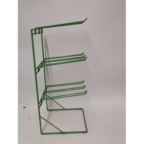 202 - Vintage Green Shop Display Stand, 28cm x 28cm x 58cm