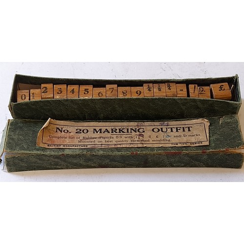 210 - Full Set of wooden Price marking Stamps in original box