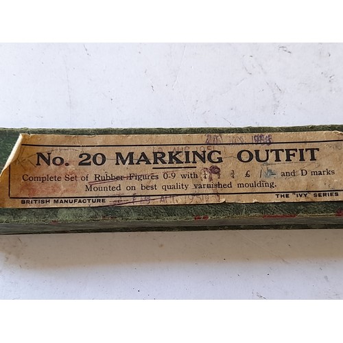 210 - Full Set of wooden Price marking Stamps in original box