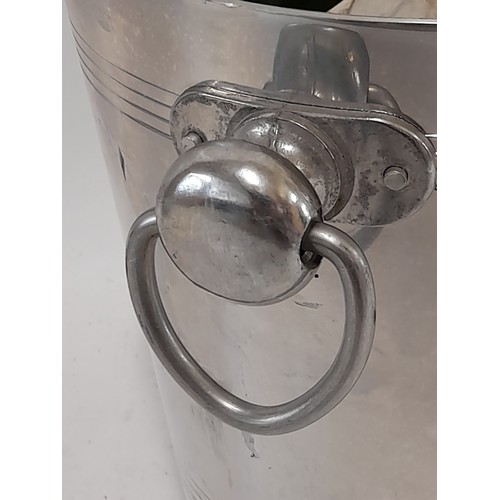 137 - Polished Alloy Ice Bucket with 2 handles, 20cm high