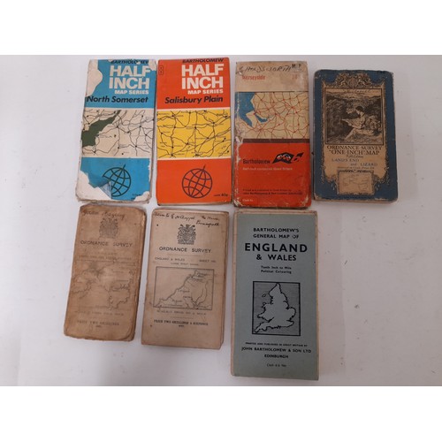 107 - Shoe Box containing Vintage Road Maps