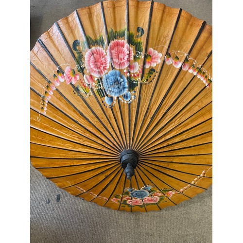 55A - Hand Painted On Paper Chinese Umbrella. 83cms Diameter