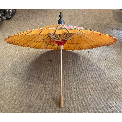 55A - Hand Painted On Paper Chinese Umbrella. 83cms Diameter