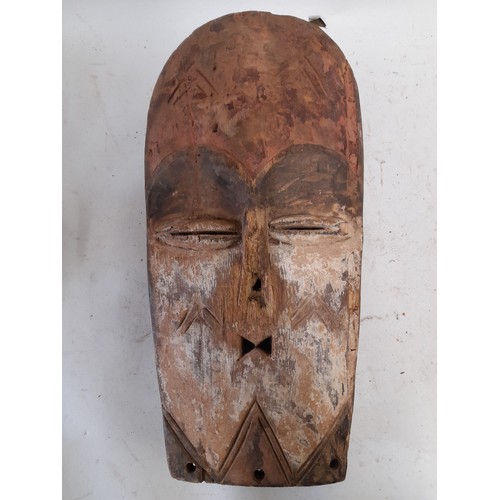 564 - Tribal Hand carved Face Mask, 39cm x 20cm