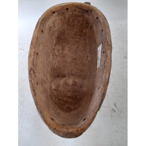 566 - Tribal Hand carved Face Mask, 35cm x 16cm