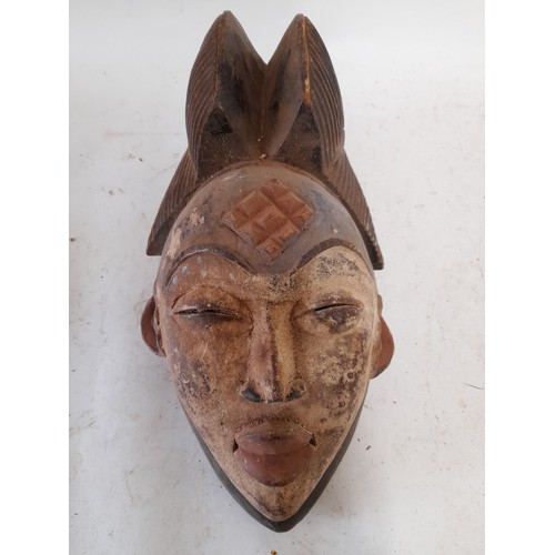 567 - Tribal Hand carved Face Mask, 33cm x 16cm