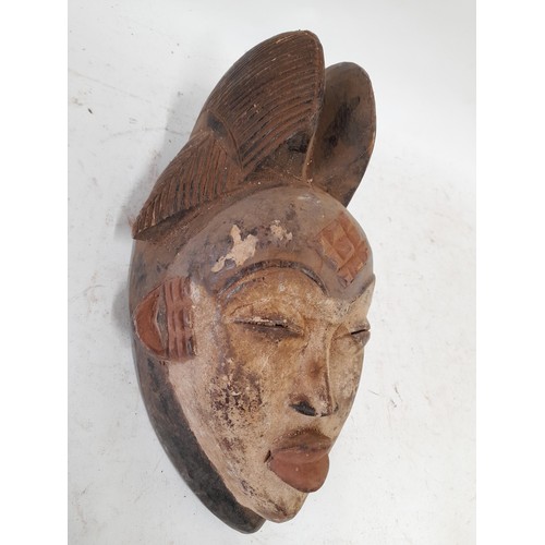 567 - Tribal Hand carved Face Mask, 33cm x 16cm